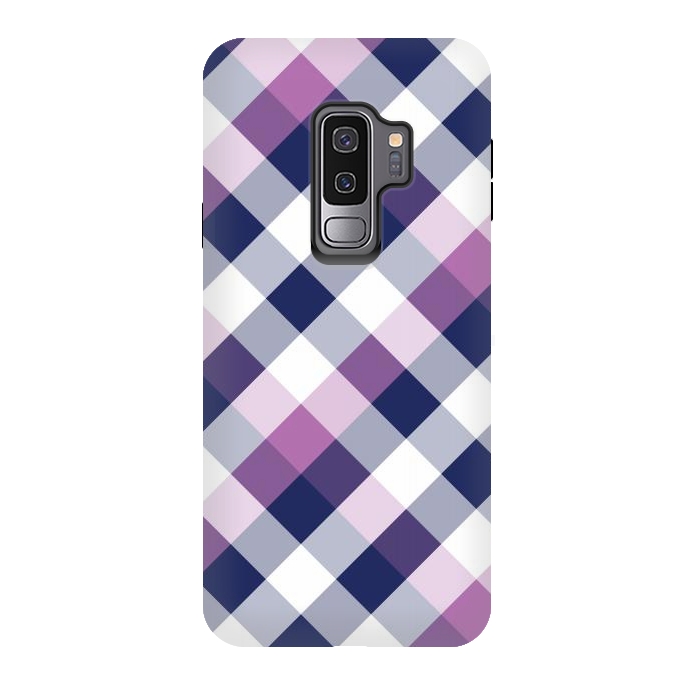 Galaxy S9 plus StrongFit Purple & Dark Blue Square Combination by Bledi