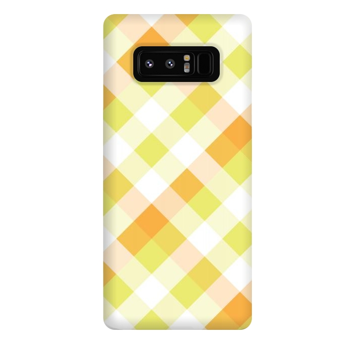 Galaxy Note 8 StrongFit Light green & Orange Square Combination by Bledi