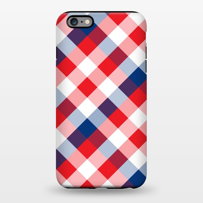 iPhone 6/6s plus StrongFit Blue & Red Square Combination by Bledi