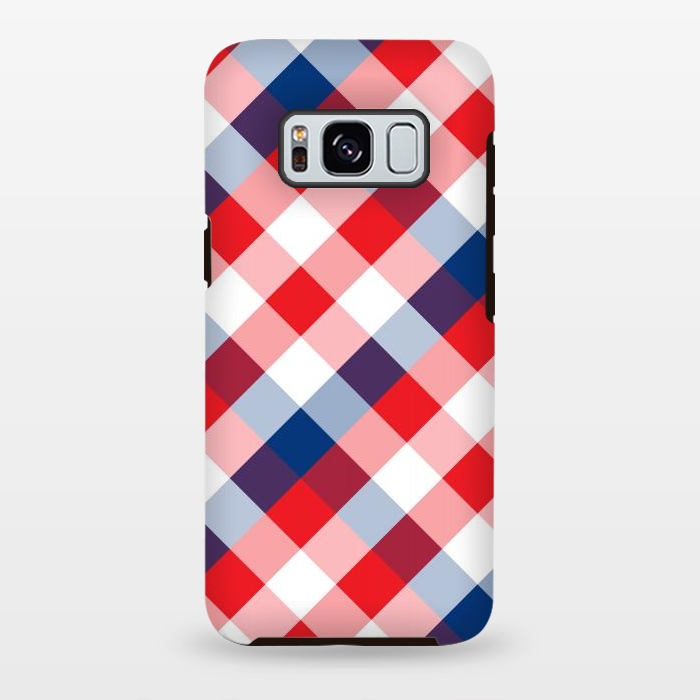 Galaxy S8 plus StrongFit Blue & Red Square Combination by Bledi