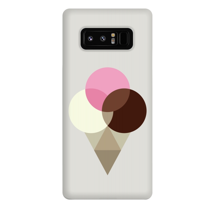 Galaxy Note 8 StrongFit Neapolitan Ice Cream Cone by Dellán