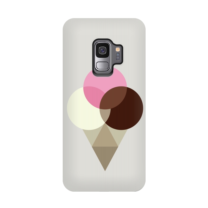 Galaxy S9 StrongFit Neapolitan Ice Cream Cone by Dellán