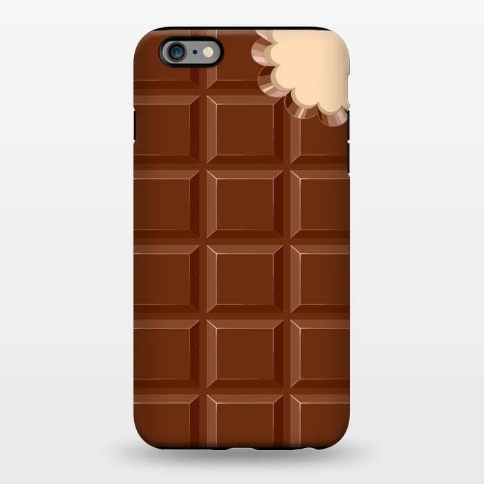 iPhone 6/6s plus StrongFit Chocolate Sweet Bar with a bite out of the corner by BluedarkArt
