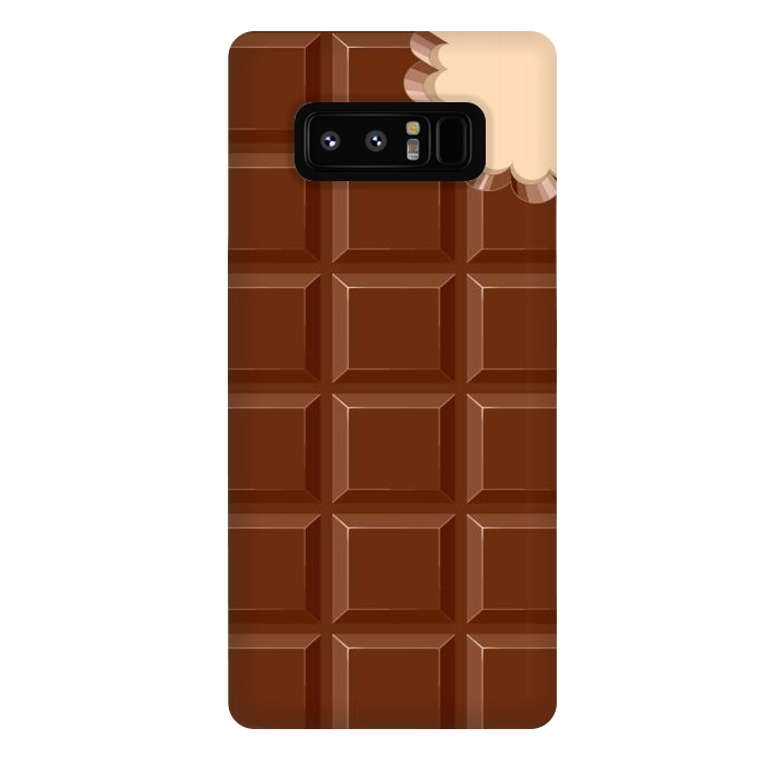 Galaxy Note 8 StrongFit Chocolate Sweet Bar with a bite out of the corner by BluedarkArt