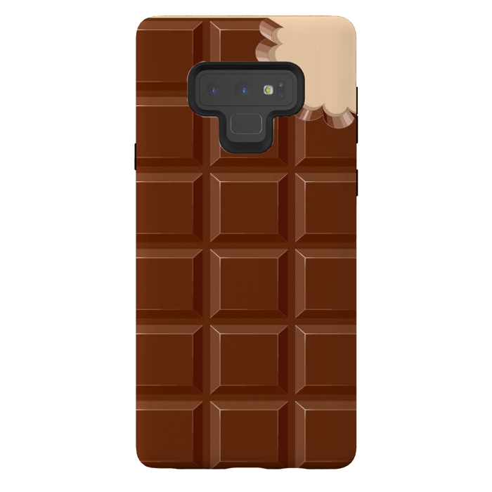 Galaxy Note 9 StrongFit Chocolate Sweet Bar with a bite out of the corner by BluedarkArt