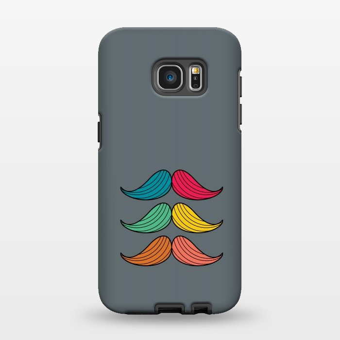 Galaxy S7 EDGE StrongFit colorful moustaches by TMSarts