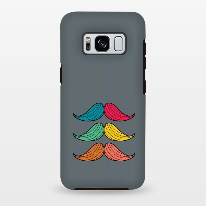 Galaxy S8 plus StrongFit colorful moustaches by TMSarts