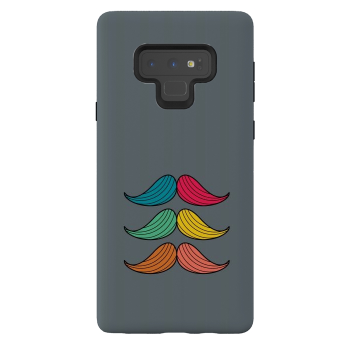 Galaxy Note 9 StrongFit colorful moustaches by TMSarts