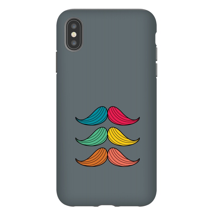 iPhone Xs Max StrongFit colorful moustaches by TMSarts