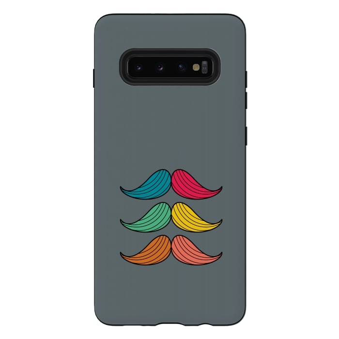 Galaxy S10 plus StrongFit colorful moustaches by TMSarts