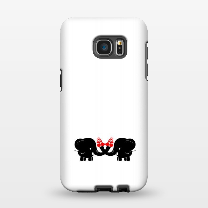 Galaxy S7 EDGE StrongFit cute couple elephants by TMSarts