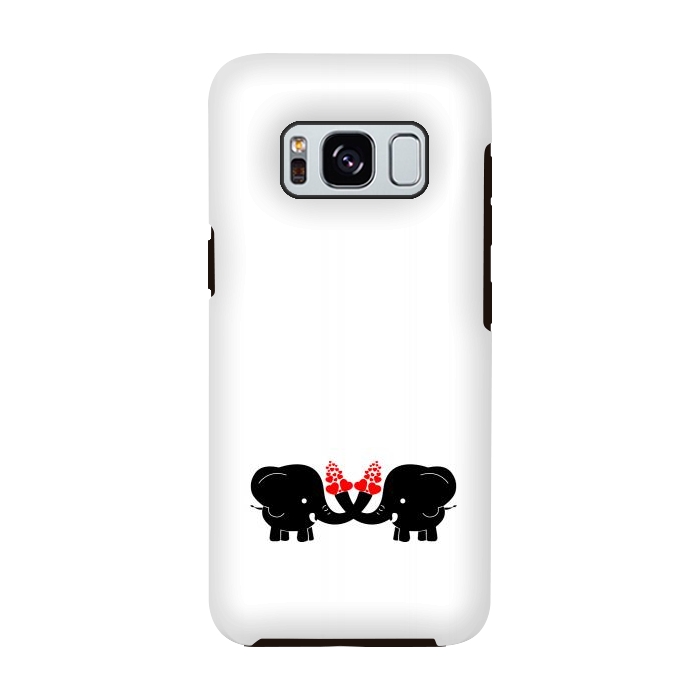 Galaxy S8 StrongFit cute couple elephants by TMSarts