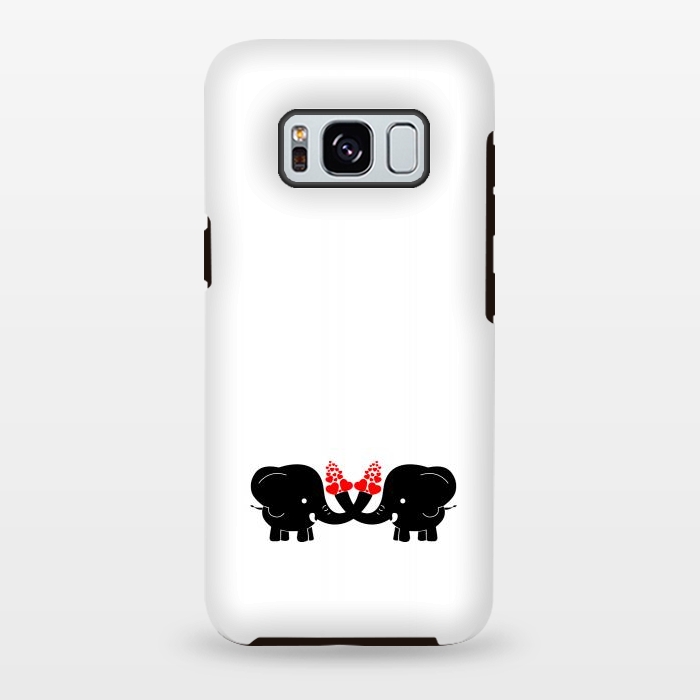 Galaxy S8 plus StrongFit cute couple elephants by TMSarts