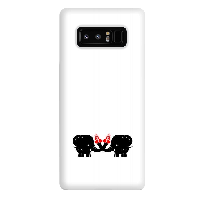 Galaxy Note 8 StrongFit cute couple elephants by TMSarts