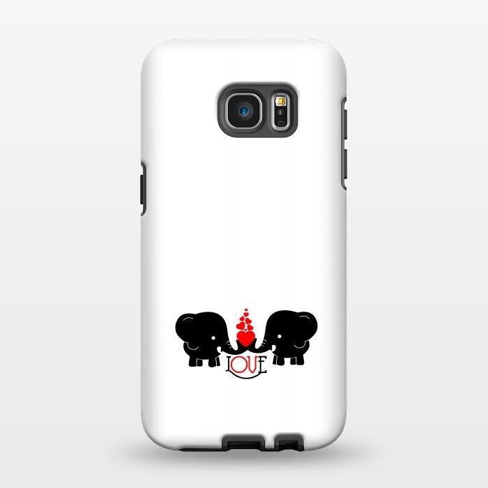 Galaxy S7 EDGE StrongFit elephants love by TMSarts