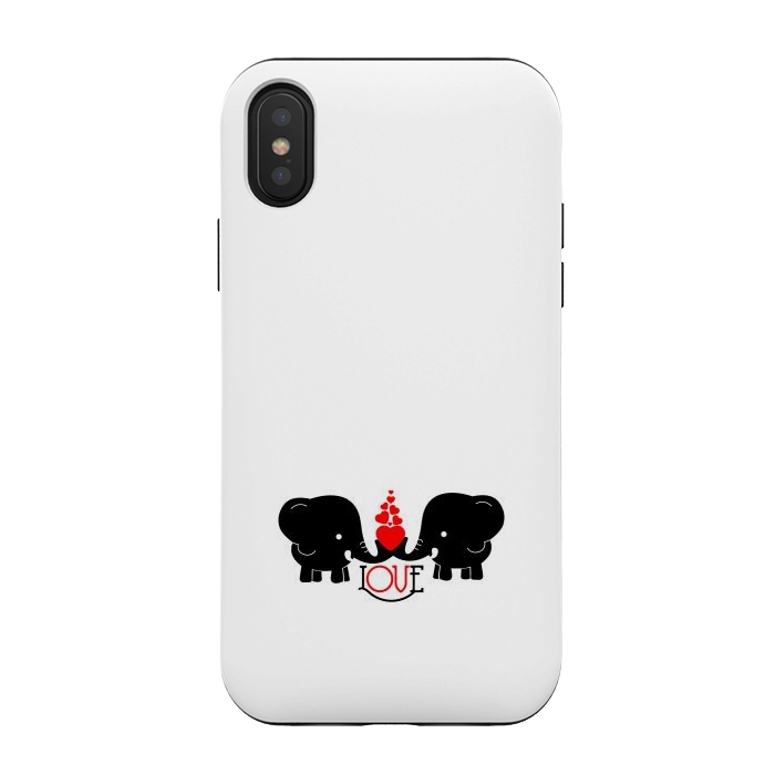 iPhone Xs / X StrongFit elephants love by TMSarts