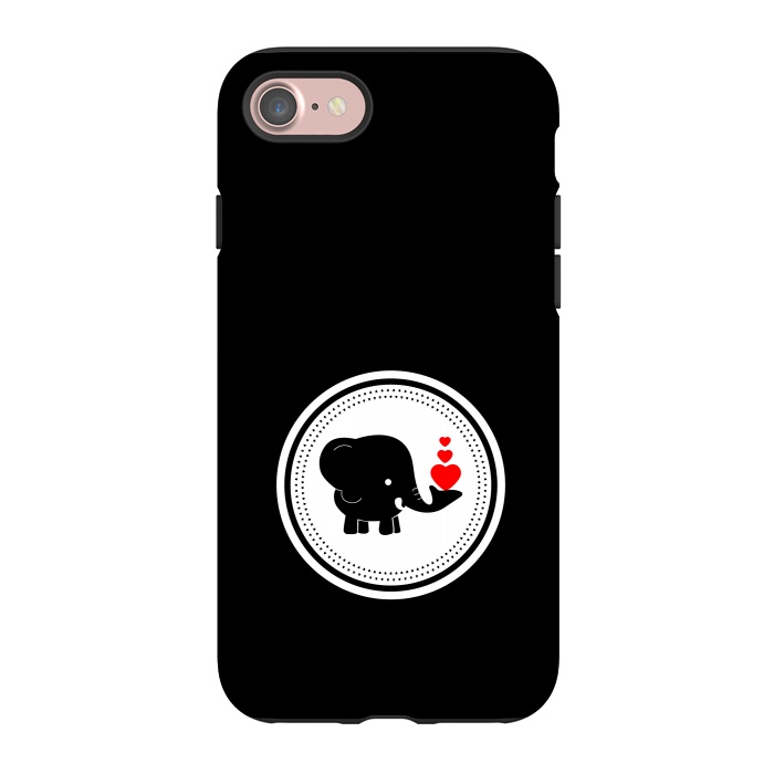 iPhone 7 StrongFit elephant with hearts by TMSarts