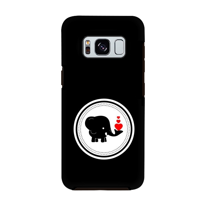 Galaxy S8 StrongFit elephant with hearts by TMSarts