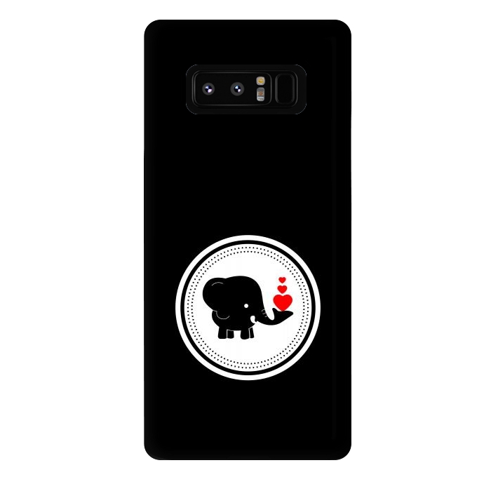 Galaxy Note 8 StrongFit elephant with hearts by TMSarts