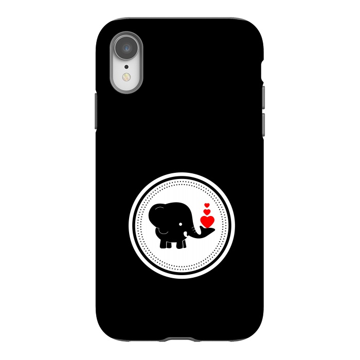 iPhone Xr StrongFit elephant with hearts by TMSarts