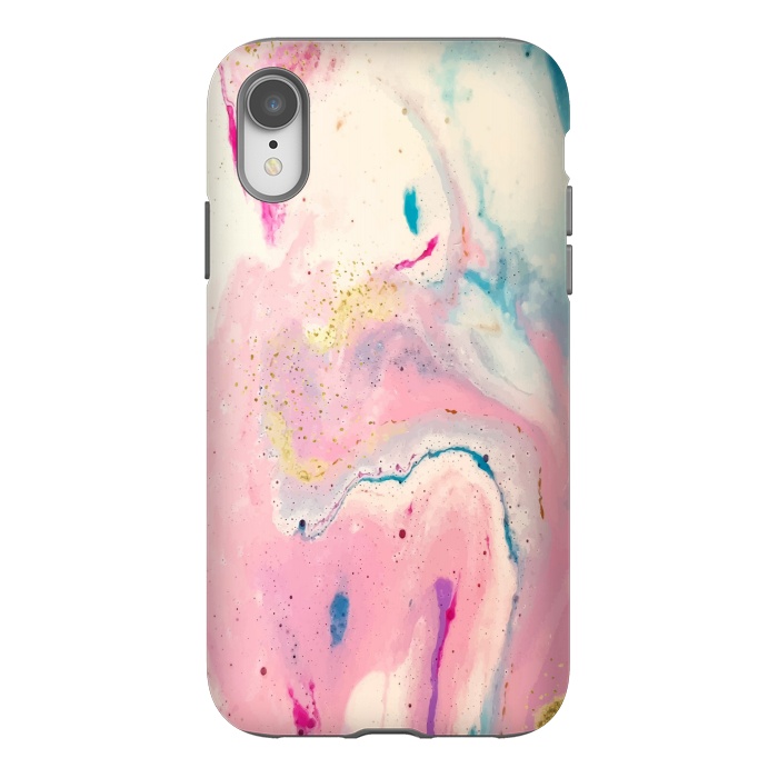 iPhone Xr StrongFit marble abstract pattern by MALLIKA