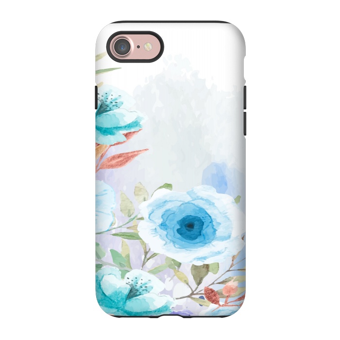 iPhone 7 StrongFit blue floral print by MALLIKA