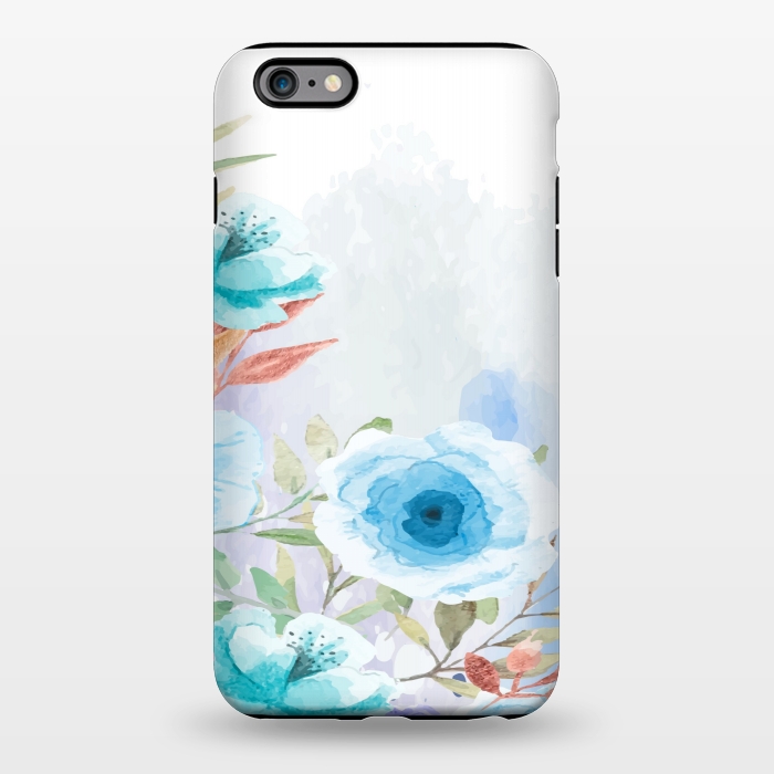 iPhone 6/6s plus StrongFit blue floral print by MALLIKA