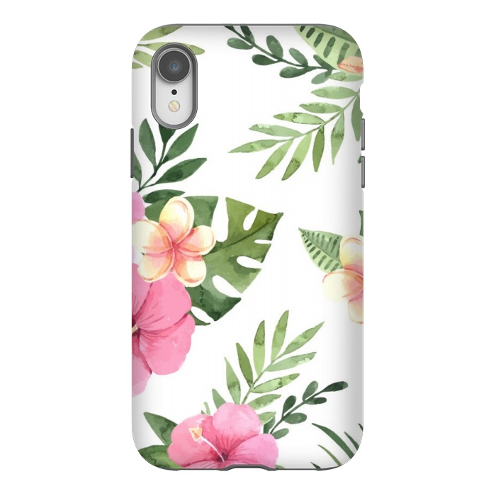 iPhone Xr StrongFit tropical pink pattern by MALLIKA