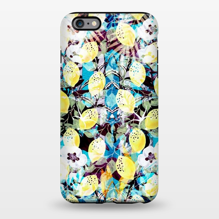 iPhone 6/6s plus StrongFit Lemon tree with white flowers watercolor pattern by Oana 