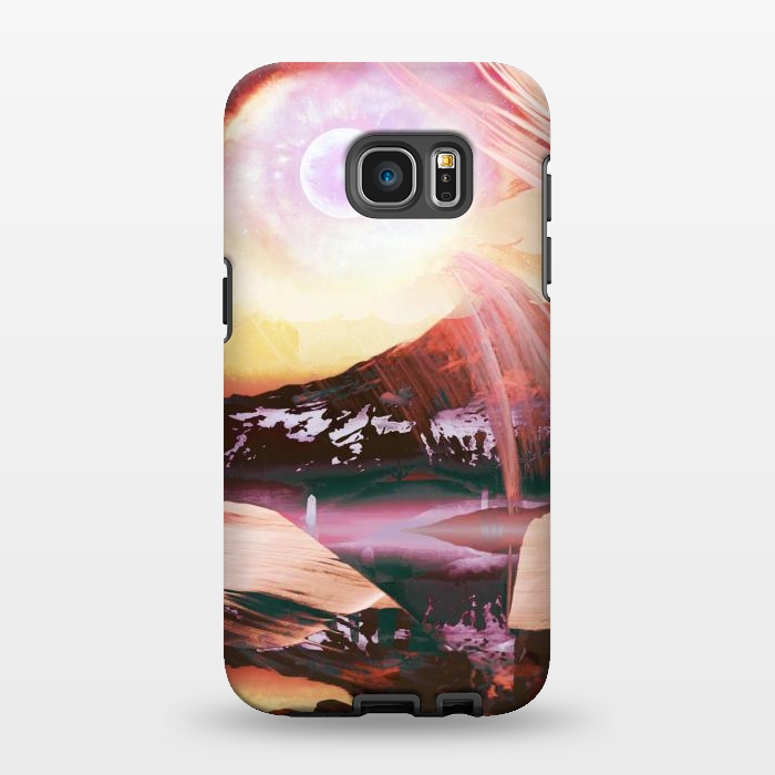 Galaxy S7 EDGE StrongFit Surreal mountain valley landscape by Oana 
