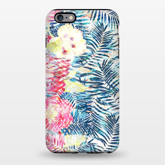 iPhone 6/6s plus StrongFit Colorful tropical leaves hawaiian bouquet by Oana 