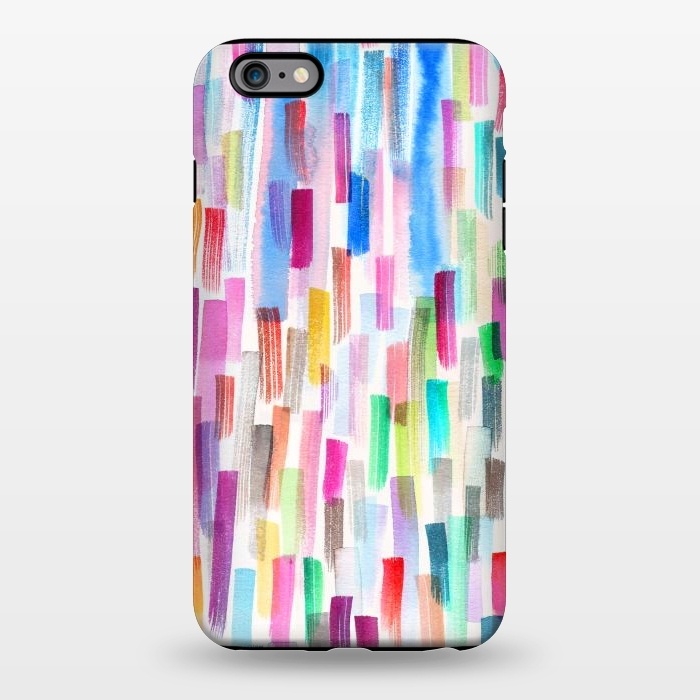 iPhone 6/6s plus StrongFit Colorful Brushstrokes Multicolored by Ninola Design