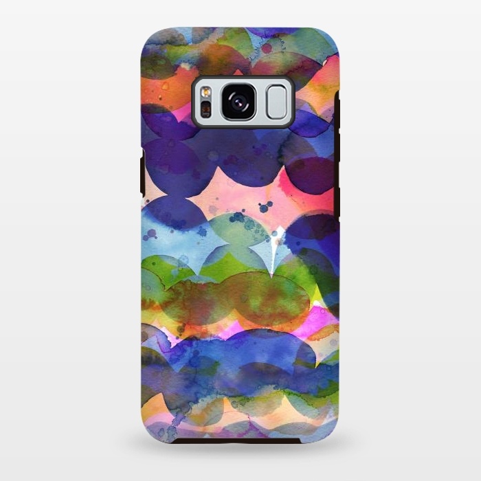 Galaxy S8 plus StrongFit Abstract Watercolor Waves by Ninola Design
