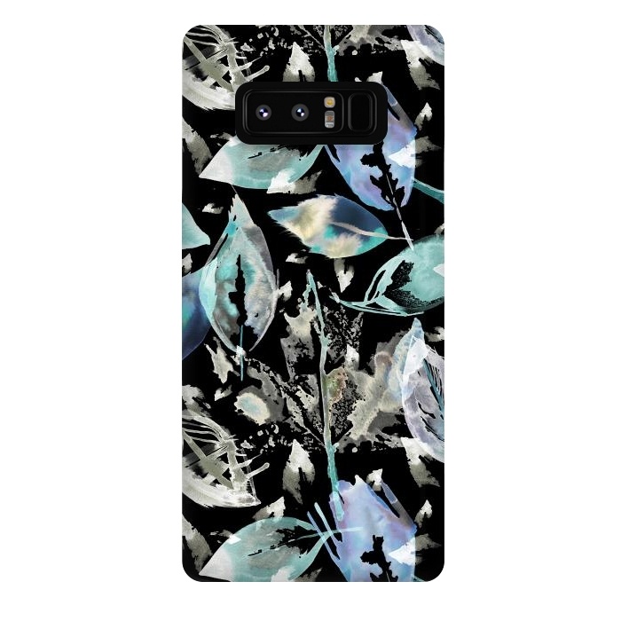 Galaxy Note 8 StrongFit Autumn Neon Leaves by Ninola Design
