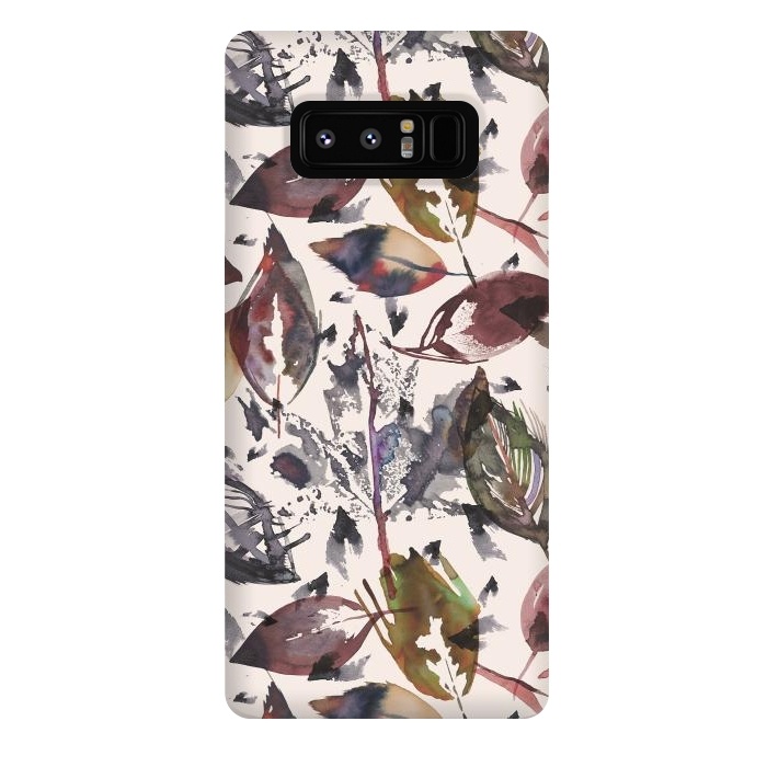Galaxy Note 8 StrongFit Trendy Autumn Leaves by Ninola Design
