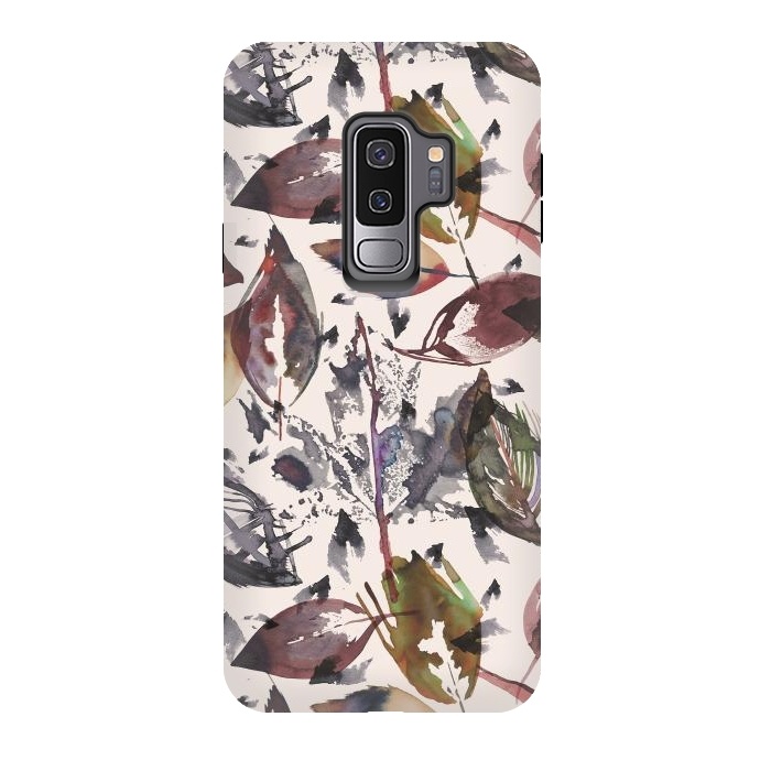 Galaxy S9 plus StrongFit Trendy Autumn Leaves by Ninola Design