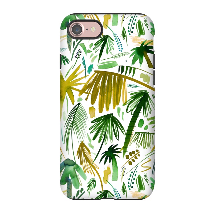 iPhone 7 StrongFit Brushstrokes Tropical Palms by Ninola Design