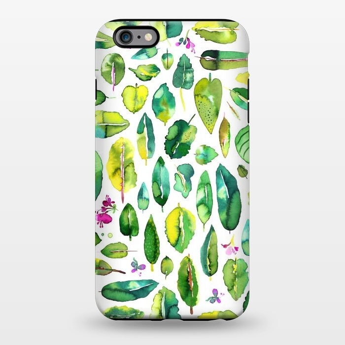 iPhone 6/6s plus StrongFit Botanical Green Leaves by Ninola Design