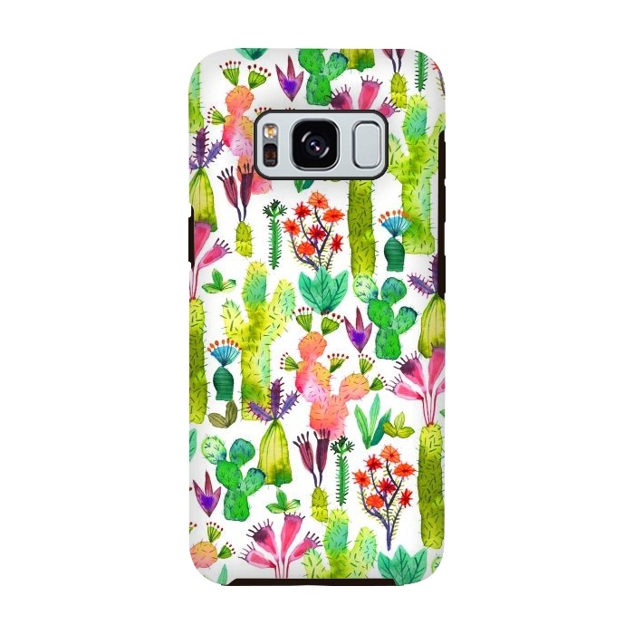 Galaxy S8 StrongFit Funny Cacti Garden by Ninola Design
