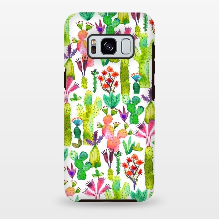 Galaxy S8 plus StrongFit Funny Cacti Garden by Ninola Design