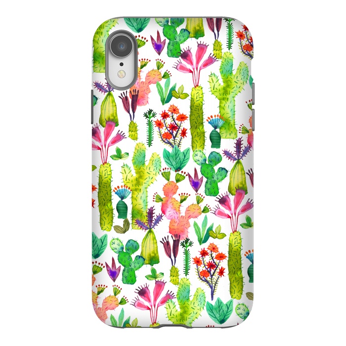 iPhone Xr StrongFit Funny Cacti Garden by Ninola Design
