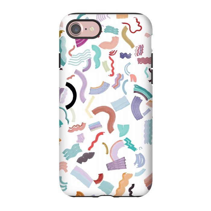iPhone 7 StrongFit Curly Marker Stripes ZIGZAG by Ninola Design