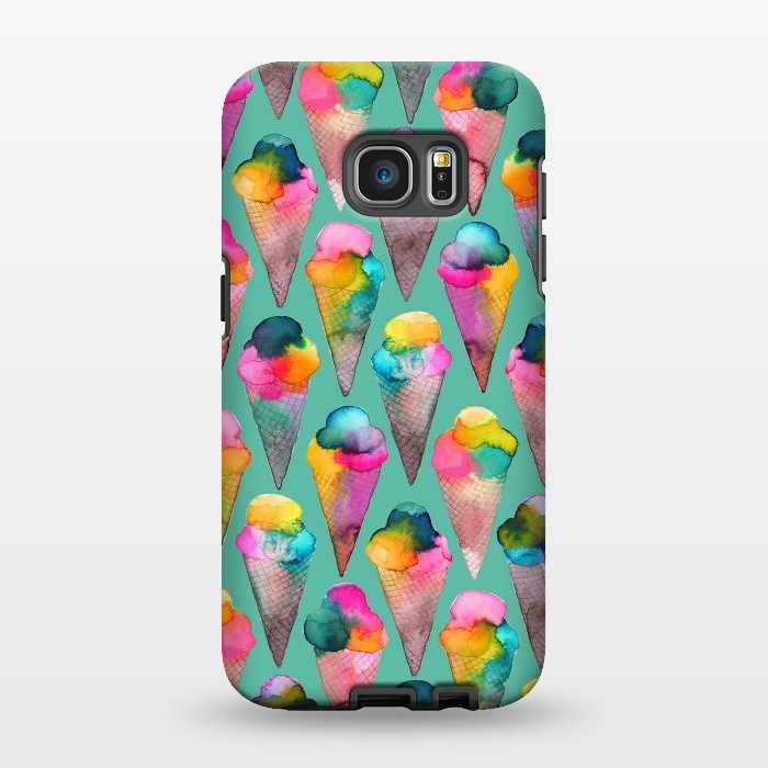 Galaxy S7 EDGE StrongFit Ice Cream Summer Cones by Ninola Design