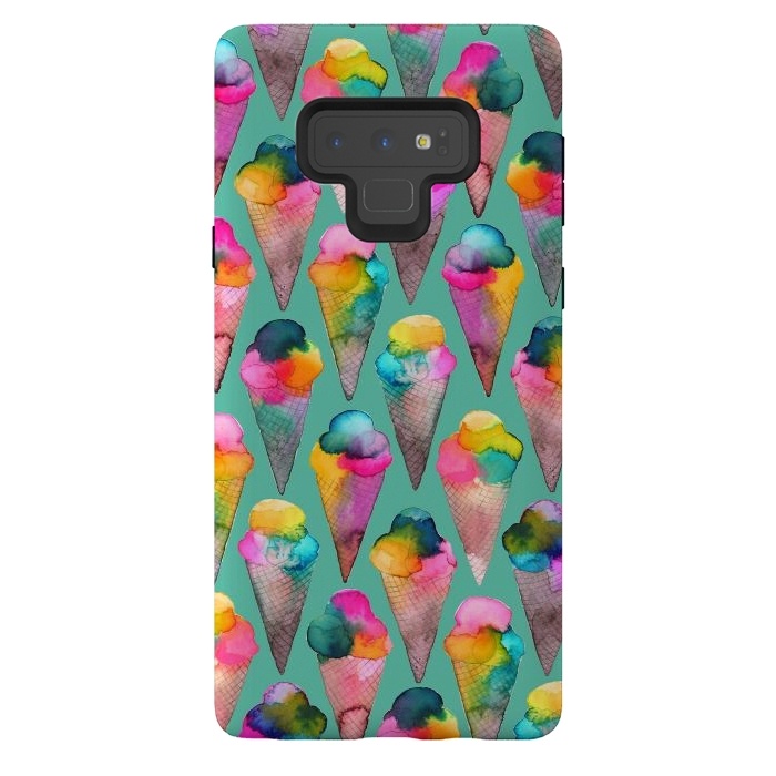 Galaxy Note 9 StrongFit Ice Cream Summer Cones by Ninola Design