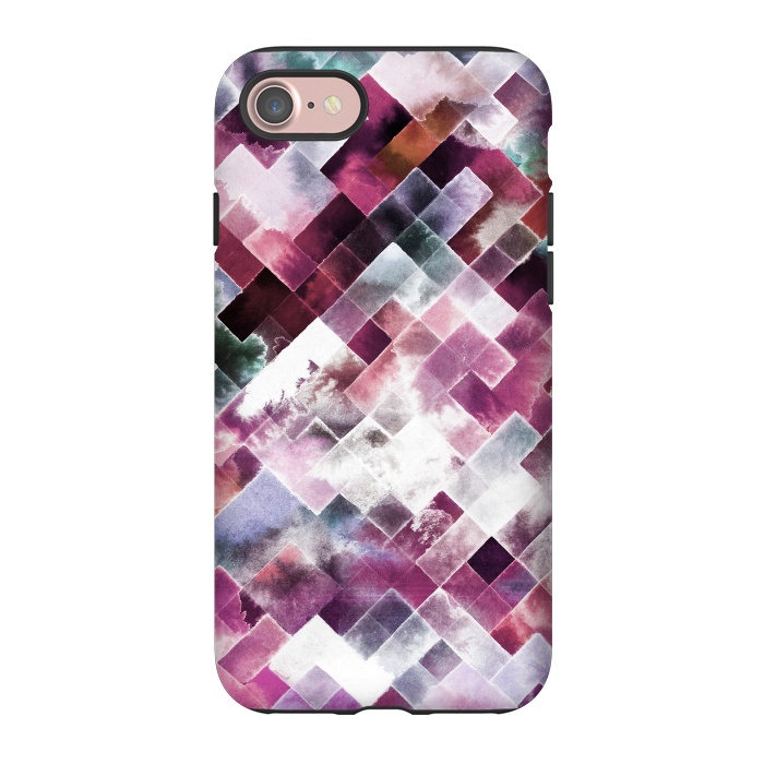 iPhone 7 StrongFit Moody Geometry Pink Neon by Ninola Design