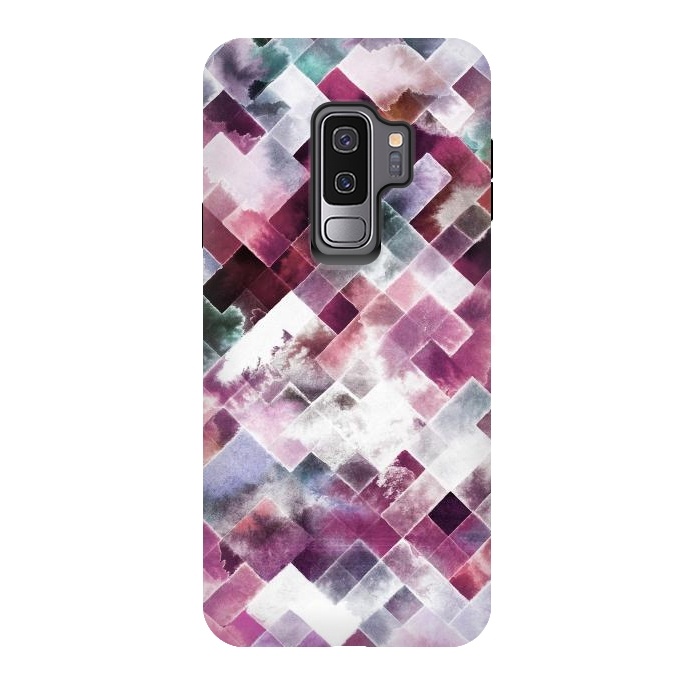 Galaxy S9 plus StrongFit Moody Geometry Pink Neon by Ninola Design