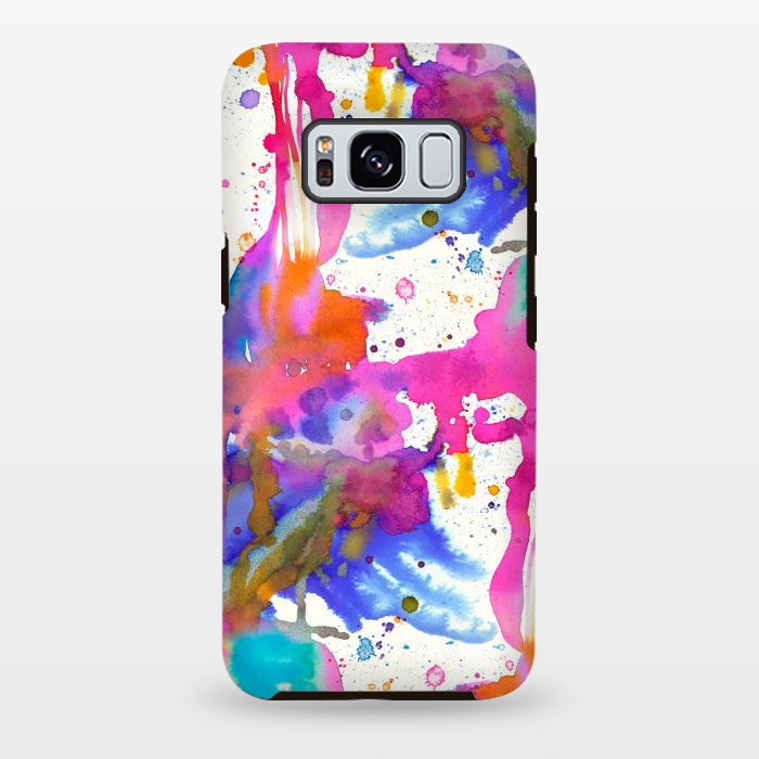 Galaxy S8 plus StrongFit Paint Splashes Pink by Ninola Design