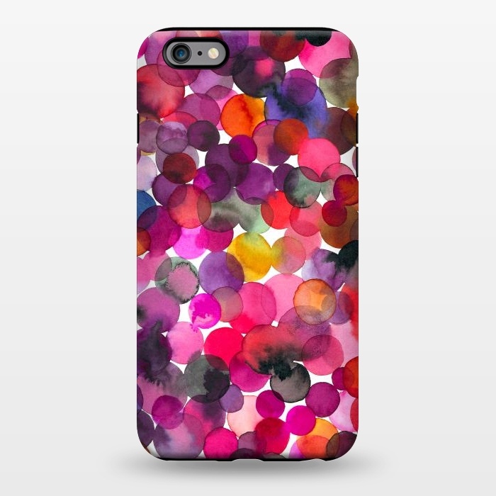 iPhone 6/6s plus StrongFit Overlapped Watercolor Dots by Ninola Design