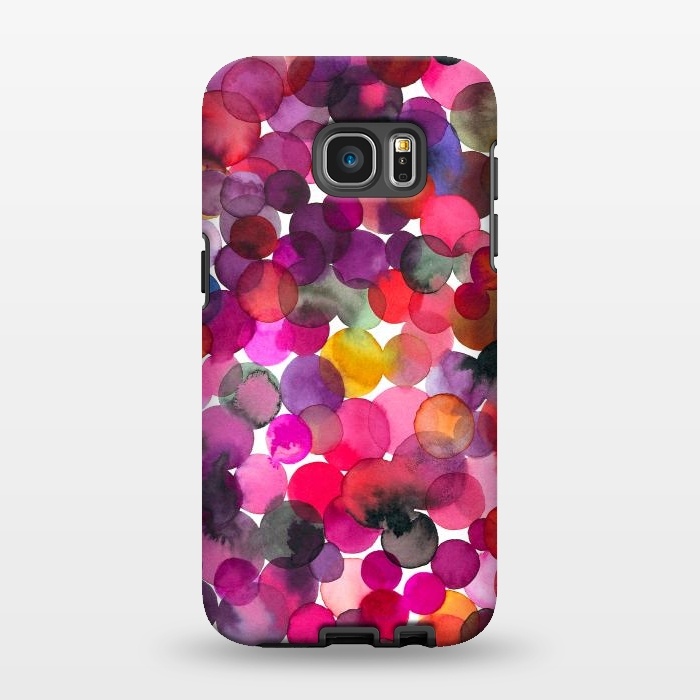 Galaxy S7 EDGE StrongFit Overlapped Watercolor Dots by Ninola Design