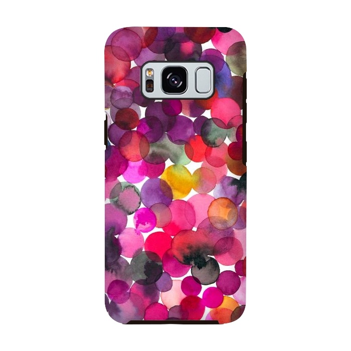 Galaxy S8 StrongFit Overlapped Watercolor Dots by Ninola Design